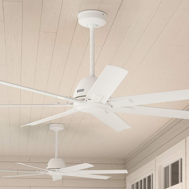 Image 1 Hunter Downtown 60 in Matte White ENERGY STAR Outdoor Fan