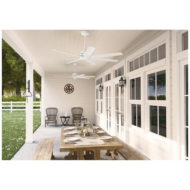 Image 6 Hunter Downtown 60 in Matte White ENERGY STAR Outdoor Fan more views