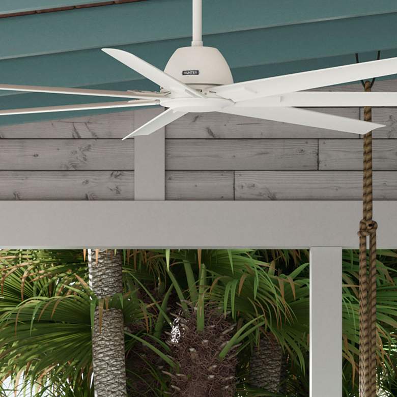 Image 1 Hunter Downtown 72 in Matte White ENERGY STAR Outdoor Fan