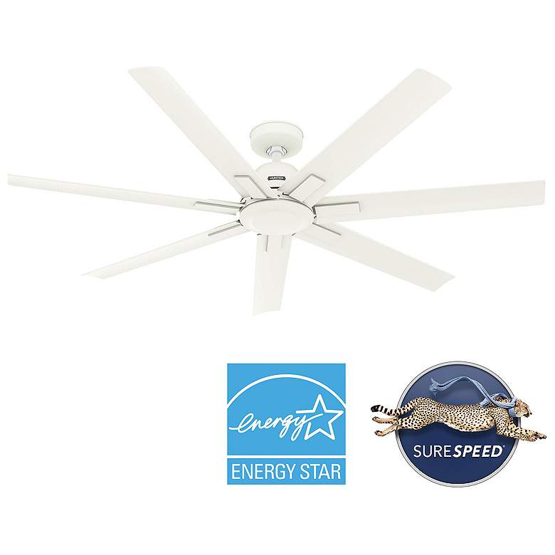 Image 3 Hunter Downtown 72 in Matte White ENERGY STAR Outdoor Fan more views