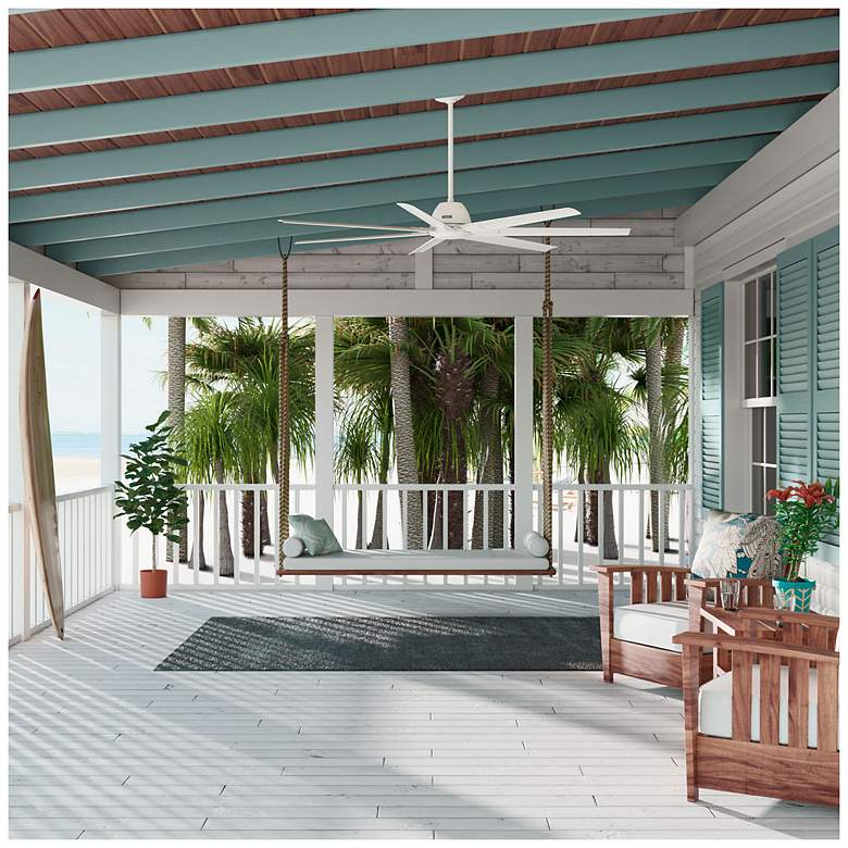 Image 5 Hunter Downtown 72 in Matte White ENERGY STAR Outdoor Fan more views