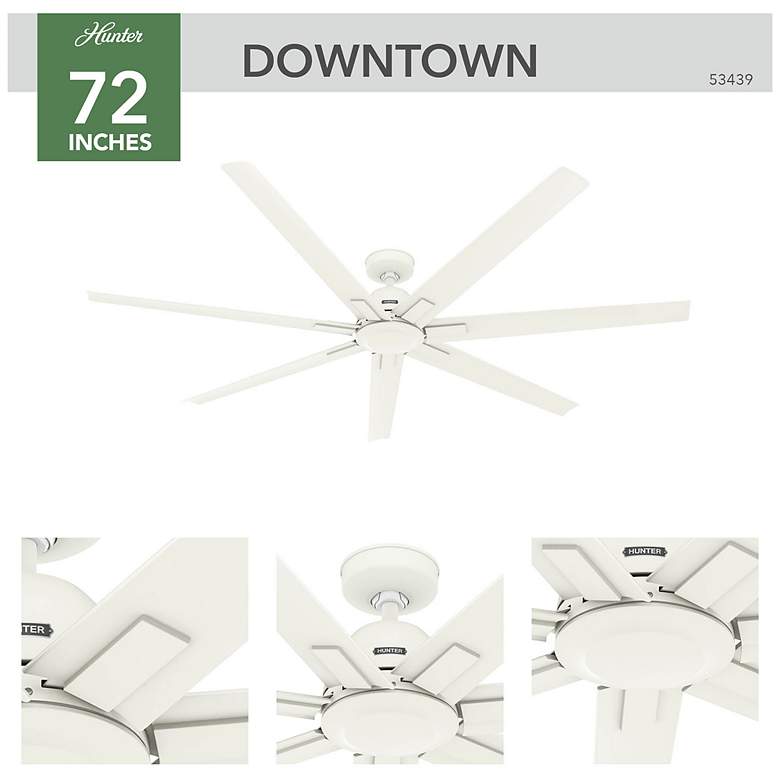 Image 6 Hunter Downtown 72 in Matte White ENERGY STAR Outdoor Fan more views