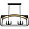 Hunter Dukestown 41"W Natural Black Iron 8-Light Chandelier