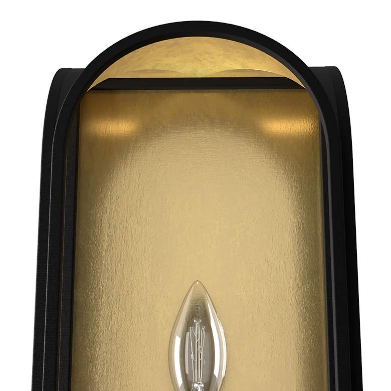 Image 6 Hunter Dukestown Natural Iron and Gold Leaf 1 Light Sconce more views