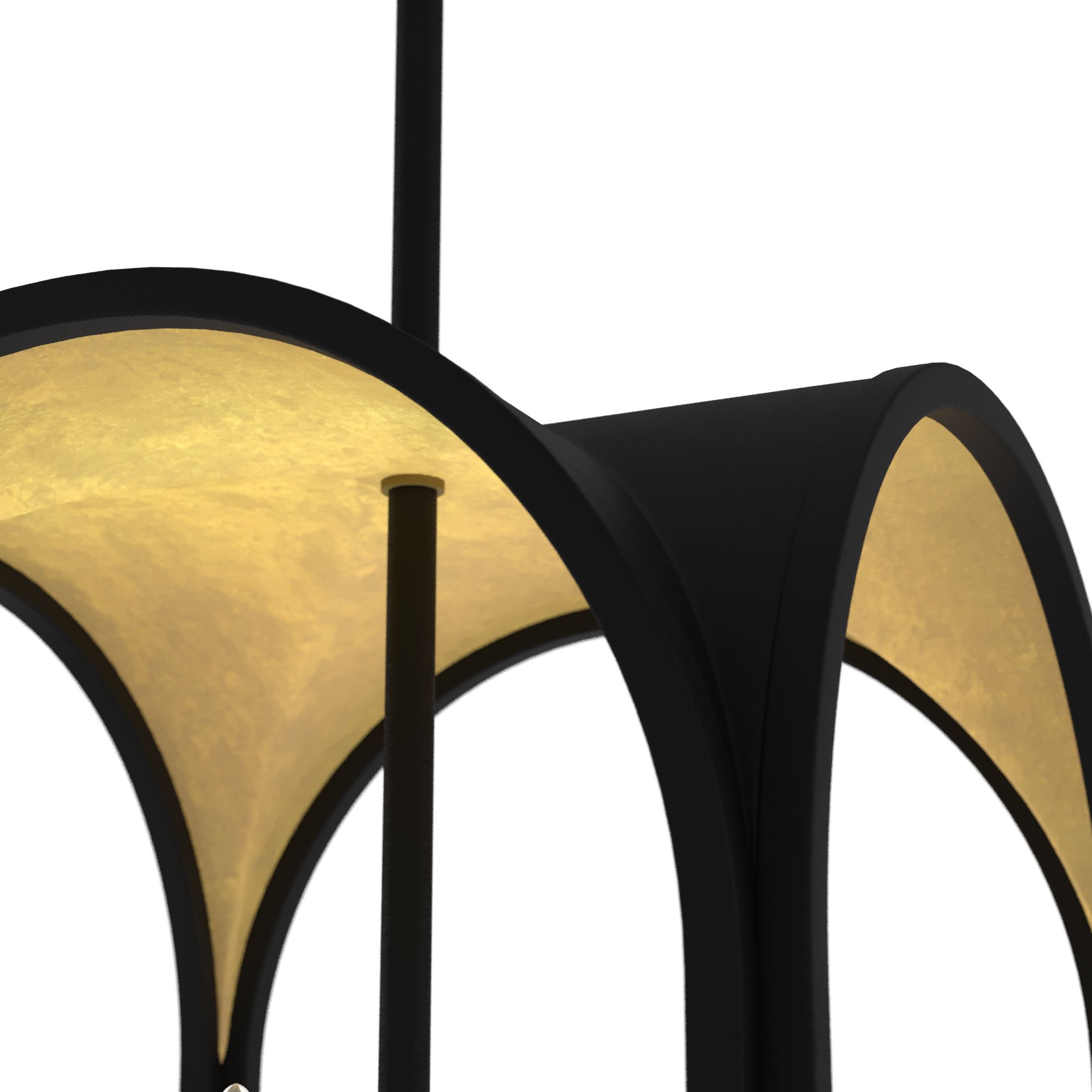 Hunter Dukestown Natural Iron and Gold Leaf 4 Light Pendant