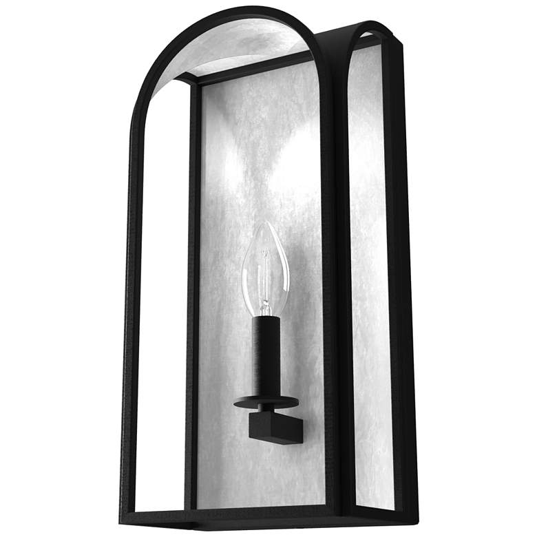 Image 1 Hunter Dukestown Natural Iron and Silver Leaf 1 Light Sconce