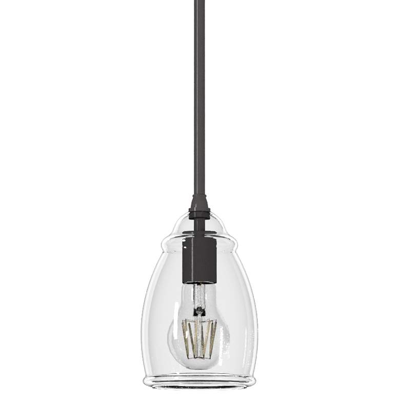 Image 1 Hunter Dunshire Noble Bronze with Clear Glass 1 Light Mini Pendant