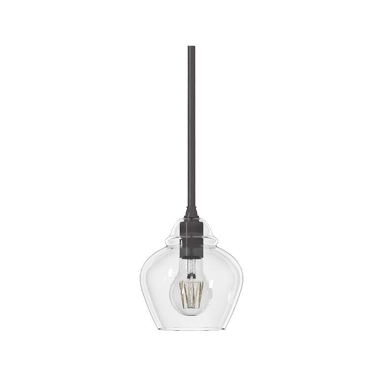 Image 1 Hunter Dunshire Noble Bronze with Clear Glass 1 Mini Light Pendant