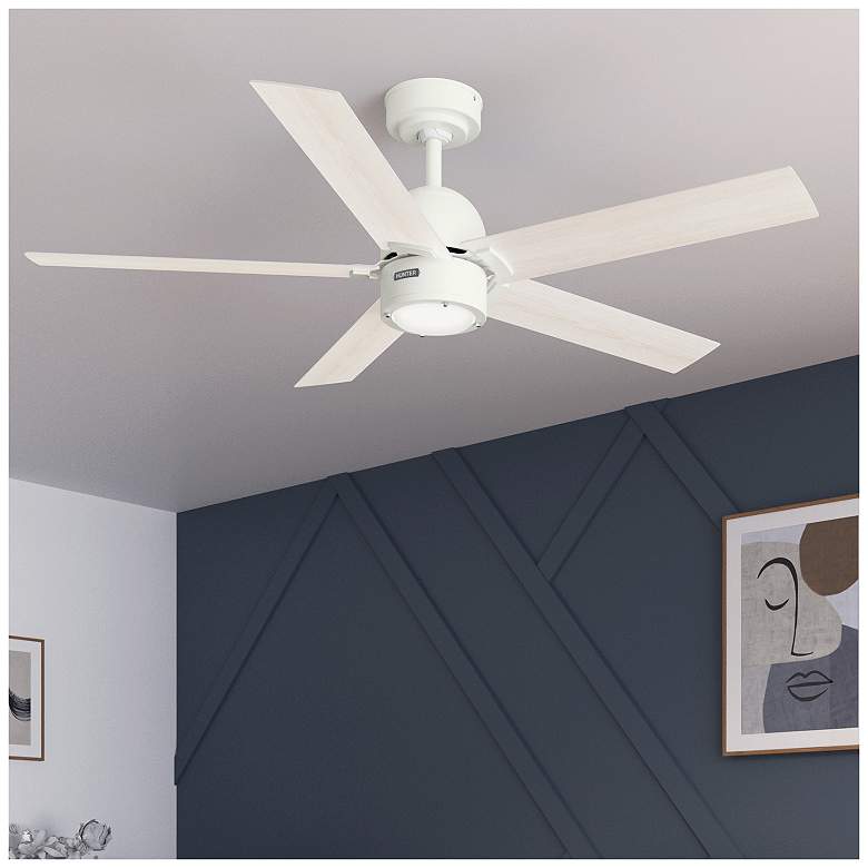 Image 1 Hunter Erling LED 52 in Fresh White ENERGY STAR Indoor Fan