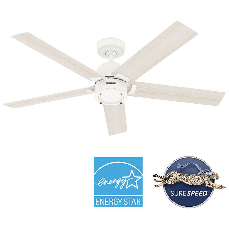Image 3 Hunter Erling LED 52 in Fresh White ENERGY STAR Indoor Fan more views