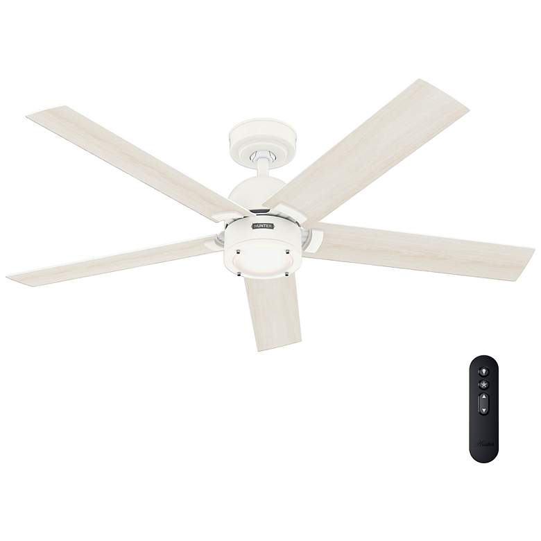 Image 4 Hunter Erling LED 52 in Fresh White ENERGY STAR Indoor Fan more views