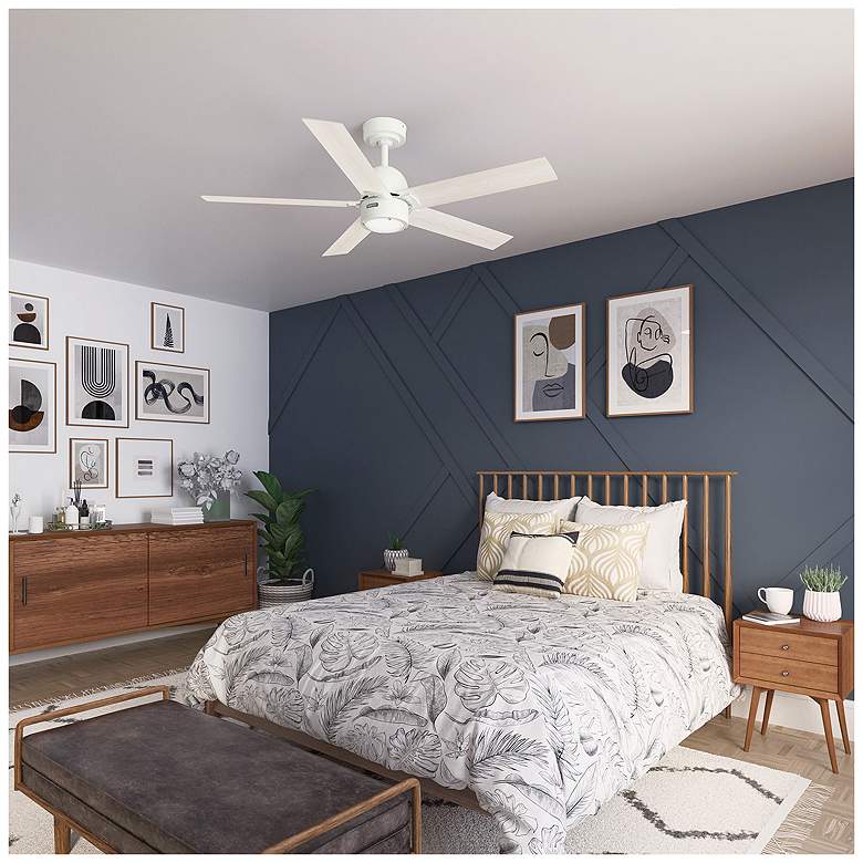 Image 5 Hunter Erling LED 52 in Fresh White ENERGY STAR Indoor Fan more views