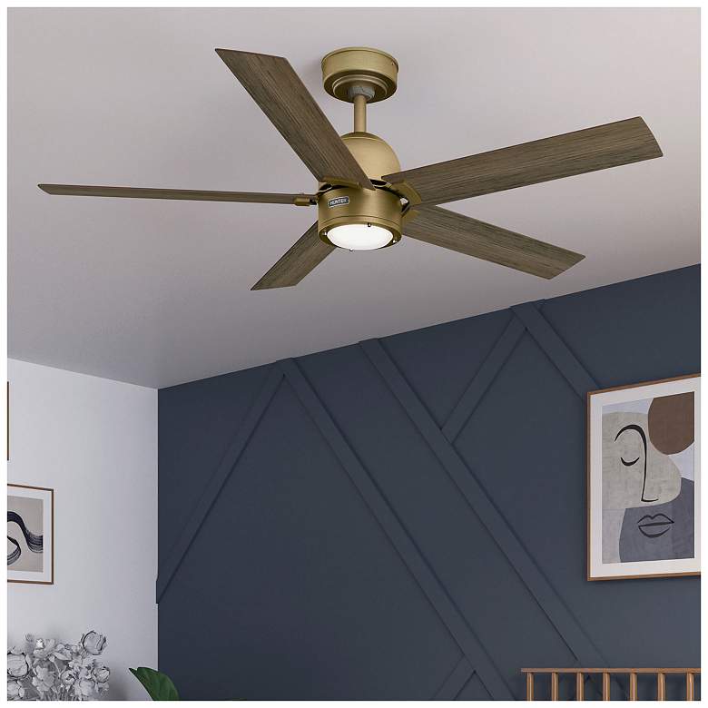 Image 1 Hunter Erling LED 52 in Luxe Gold ENERGY STAR Indoor Fan