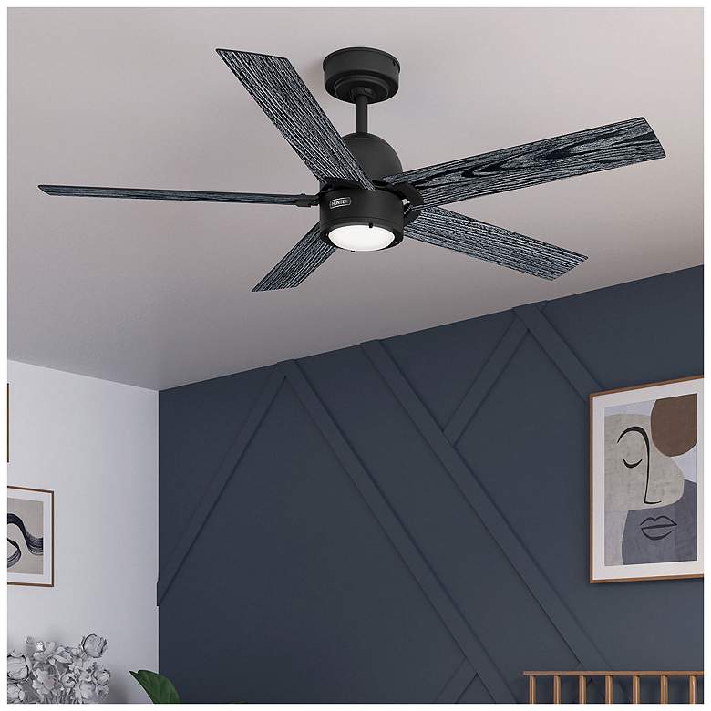 Image 1 Hunter Erling LED 52 in Matte Black ENERGY STAR Indoor Fan