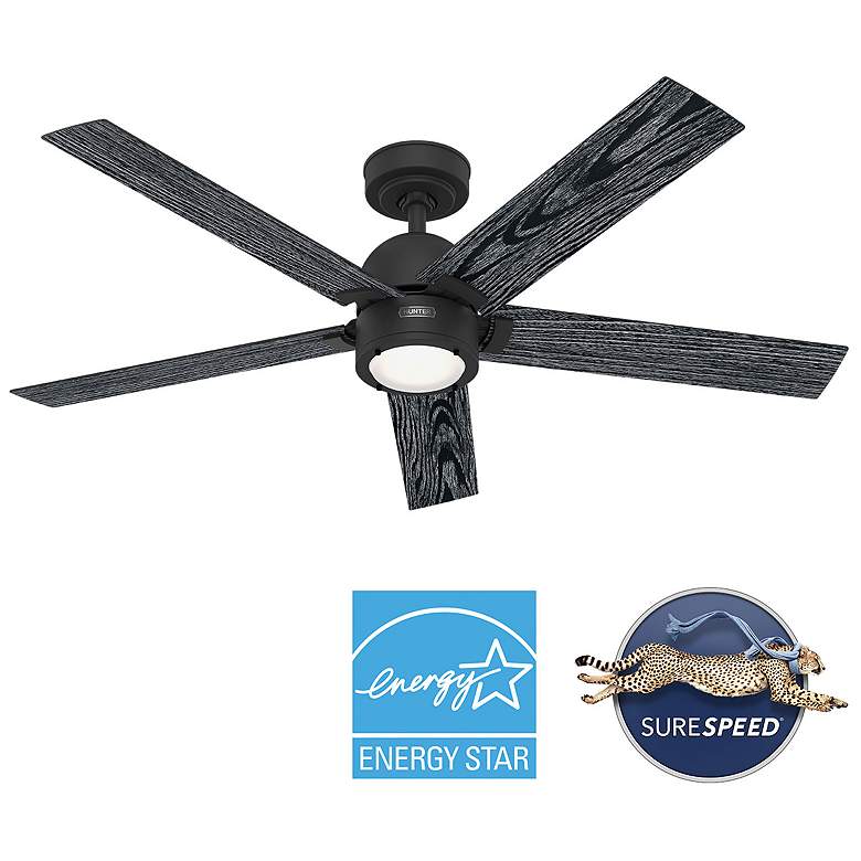 Image 3 Hunter Erling LED 52 in Matte Black ENERGY STAR Indoor Fan more views