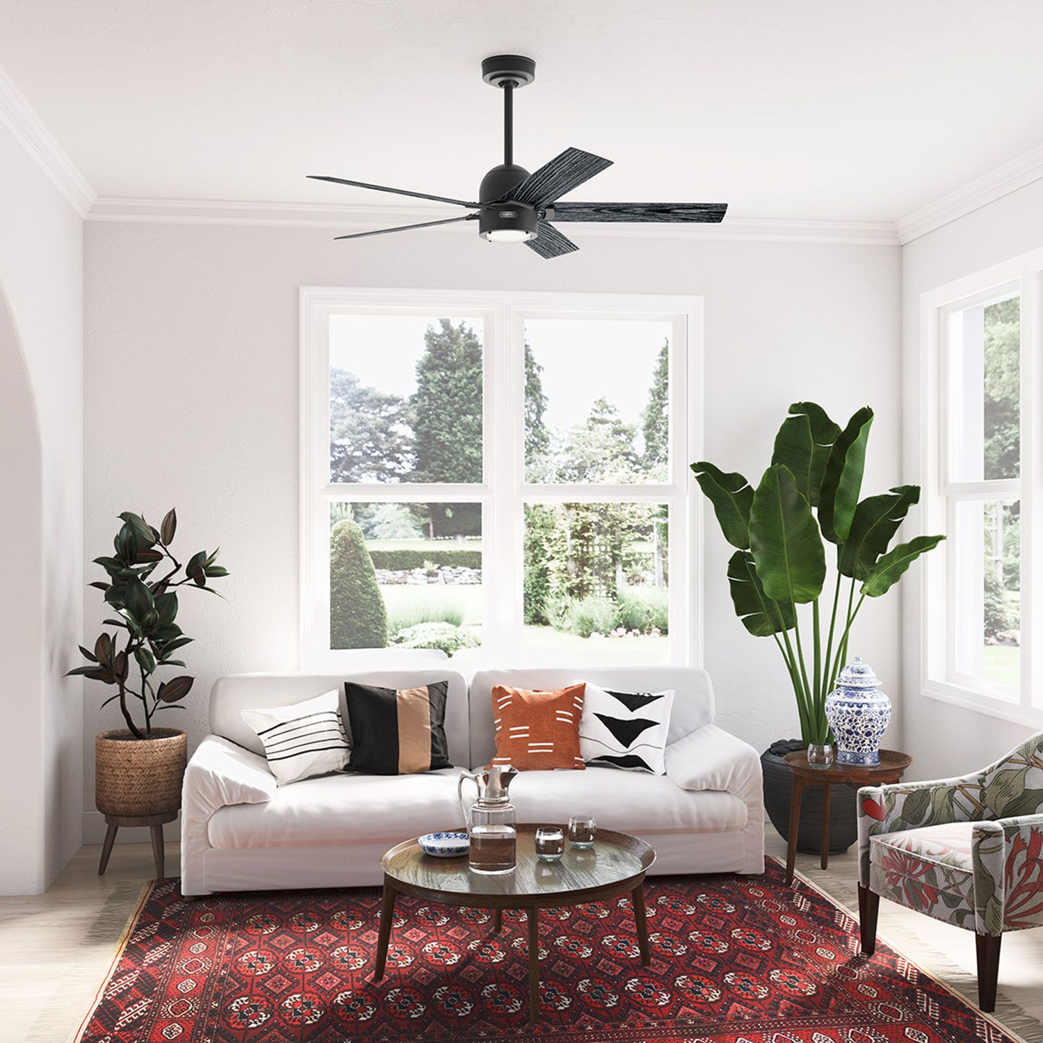 Hunter Erling LED 52 in Matte Black ENERGY STAR Indoor Fan