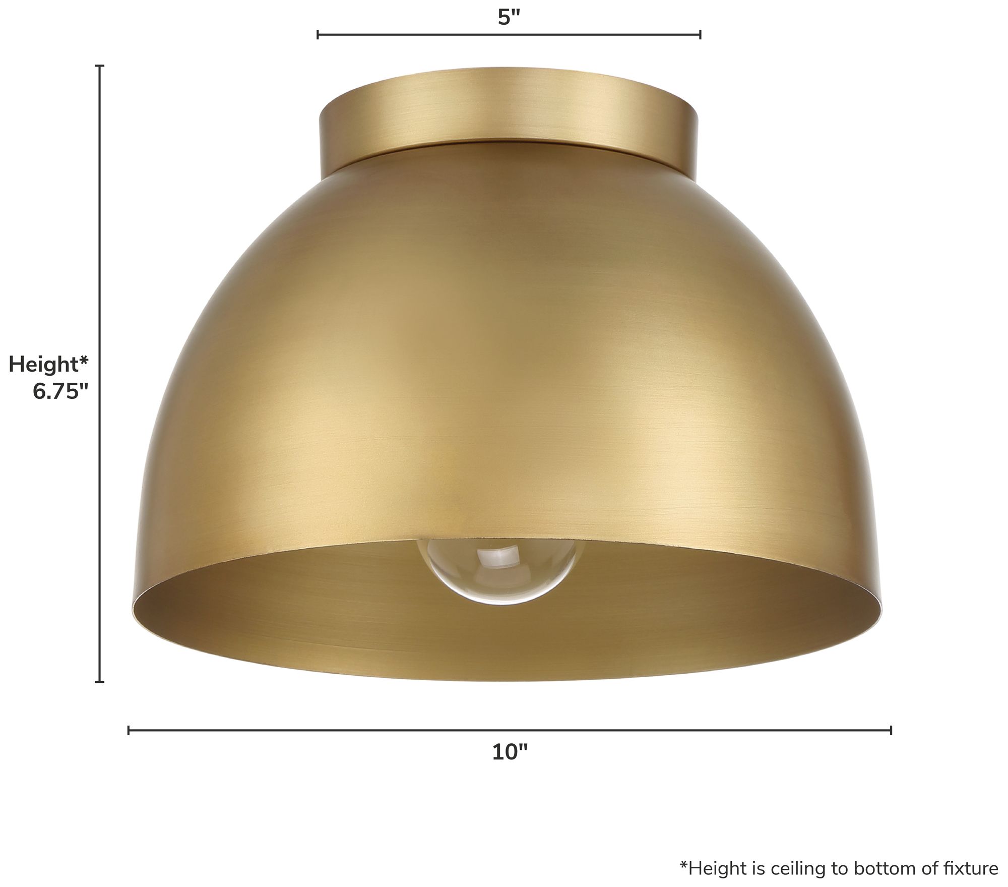 Image 6 Hunter Erling Luxe Gold 1 Light Medium Flush Mount Ceiling Light Fixture more views
