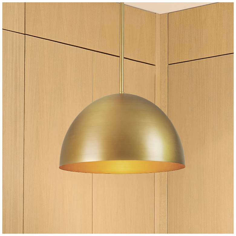 Image 1 Hunter Erling Luxe Gold 1 Light Medium Pendant Ceiling Light Fixture