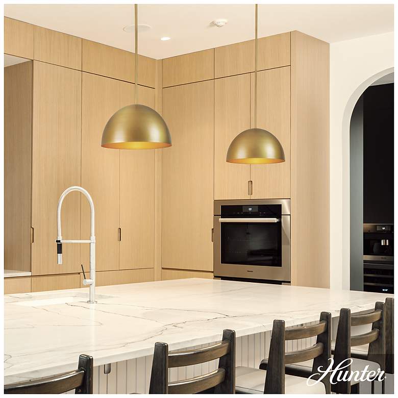 Image 3 Hunter Erling Luxe Gold 1 Light Medium Pendant Ceiling Light Fixture more views