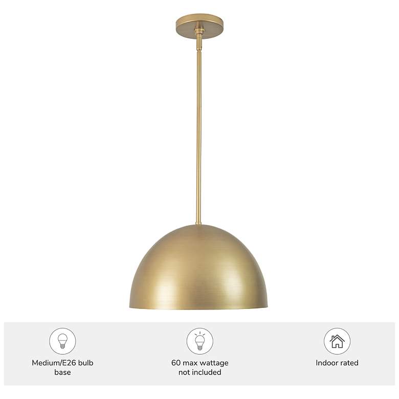 Image 5 Hunter Erling Luxe Gold 1 Light Medium Pendant Ceiling Light Fixture more views