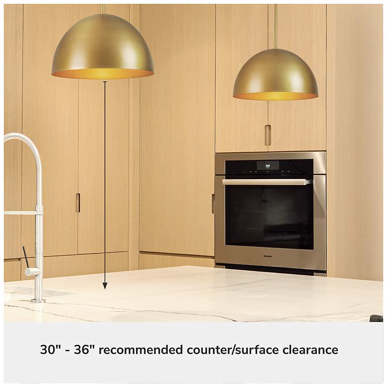 Image 7 Hunter Erling Luxe Gold 1 Light Medium Pendant Ceiling Light Fixture more views