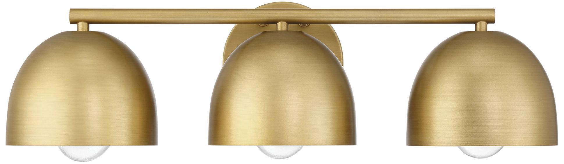 Hunter Erling Luxe Gold 3 Light Medium Bathroom Vanity Wall Light Fixture