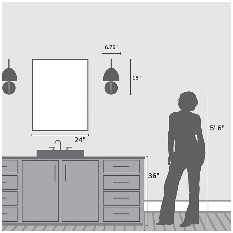 Image 7 Hunter Erling Matte Black 1 Light Large Sconce Wall Light Fixture more views