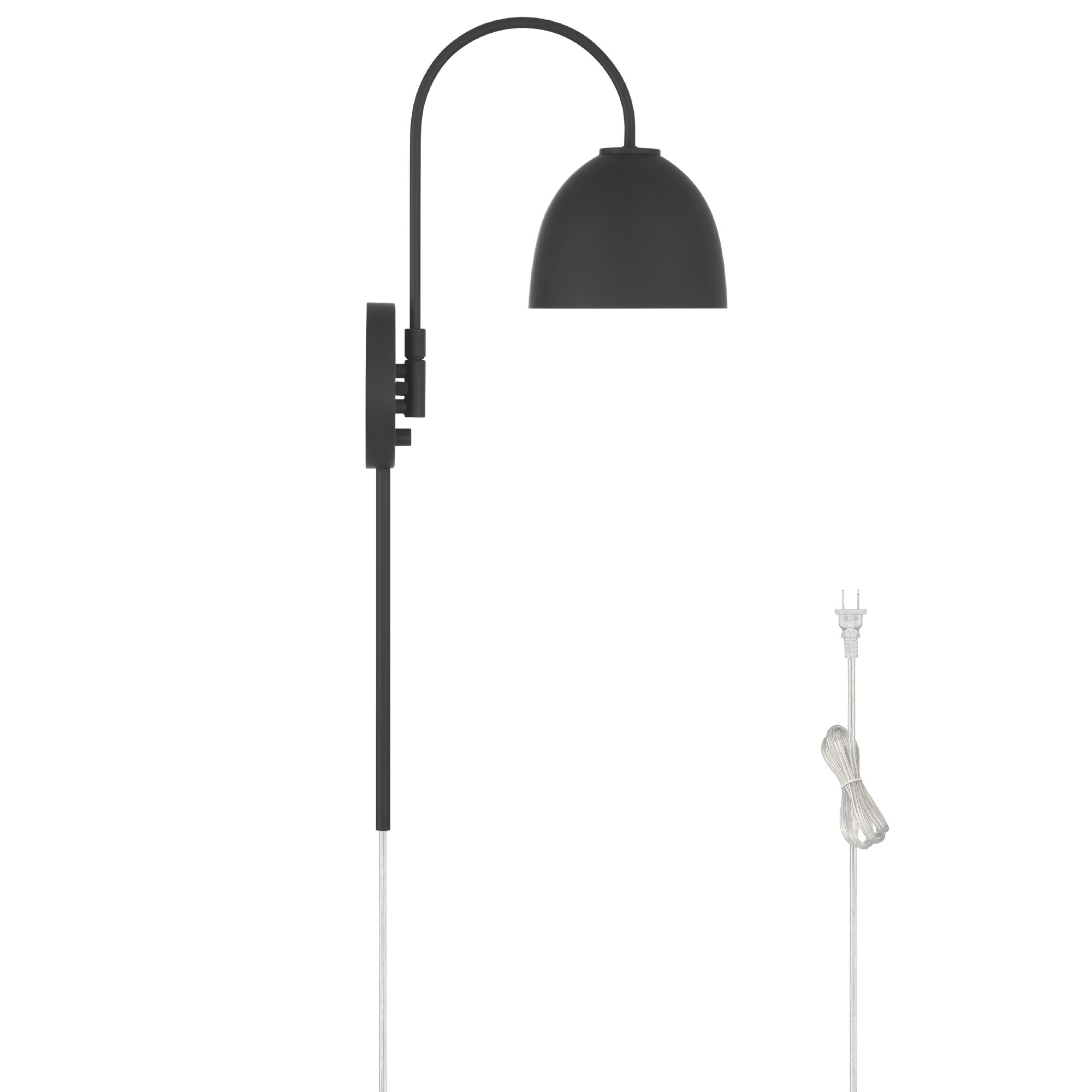 Hunter Erling Matte Black 1 Light Large Sconce Wall Light Fixture