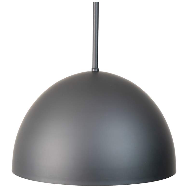 Image 1 Hunter Erling Matte Black 1 Light Medium Pendant Ceiling Light Fixture