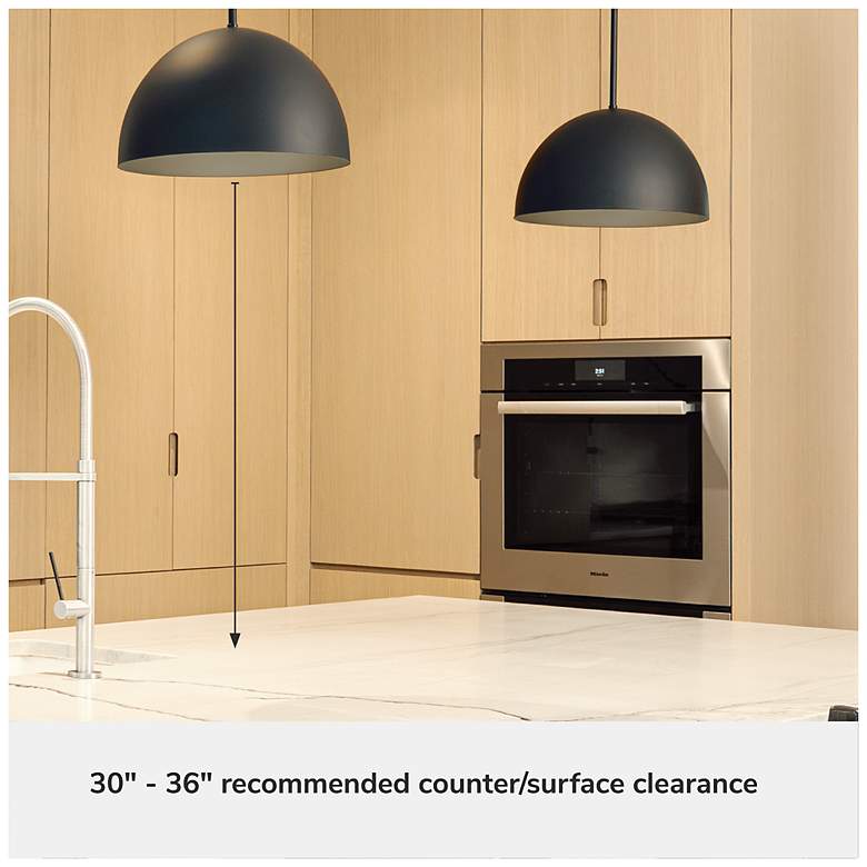 Image 7 Hunter Erling Matte Black 1 Light Medium Pendant Ceiling Light Fixture more views