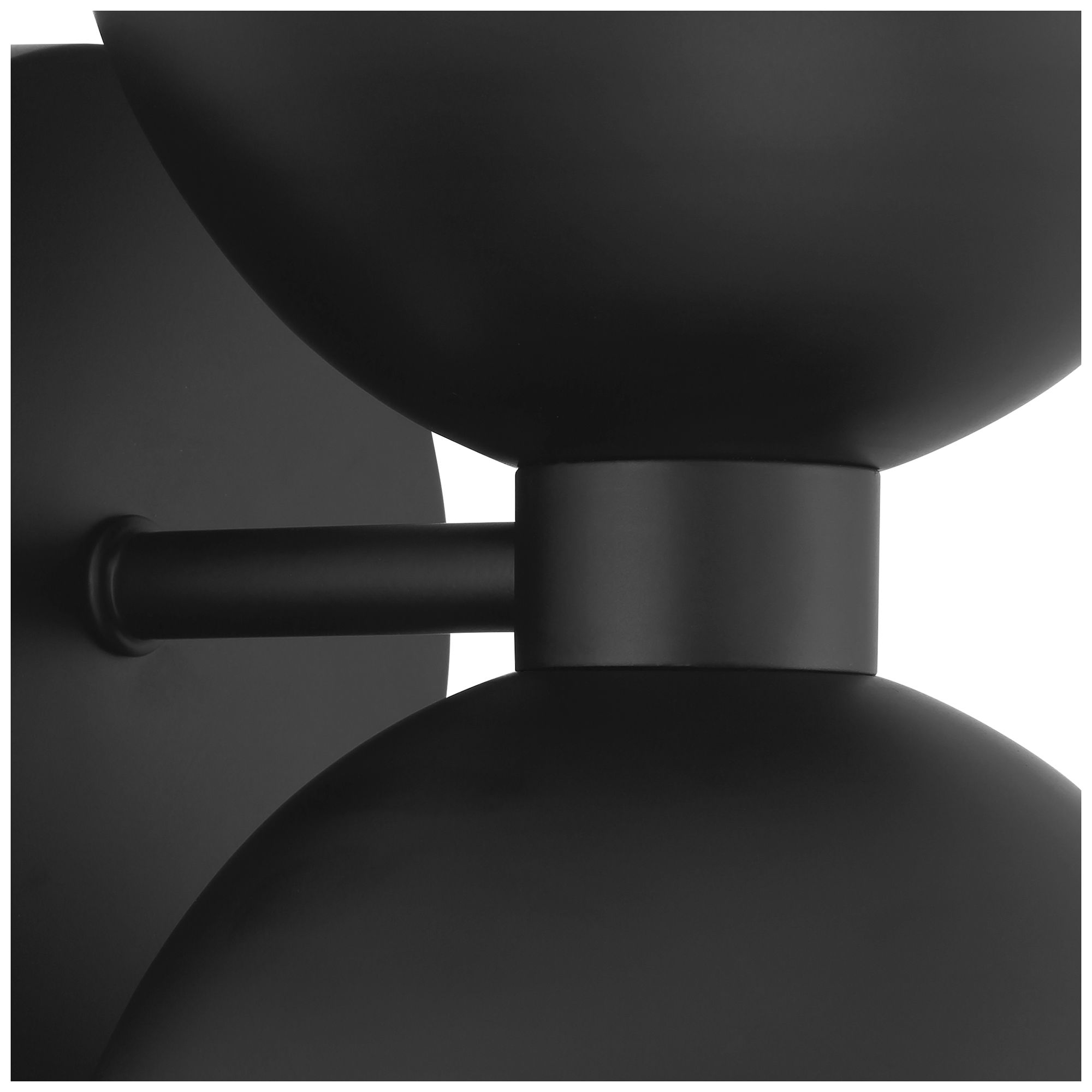 Image 7 Hunter Erling Matte Black 2 Light Medium Sconce Wall Light Fixture more views