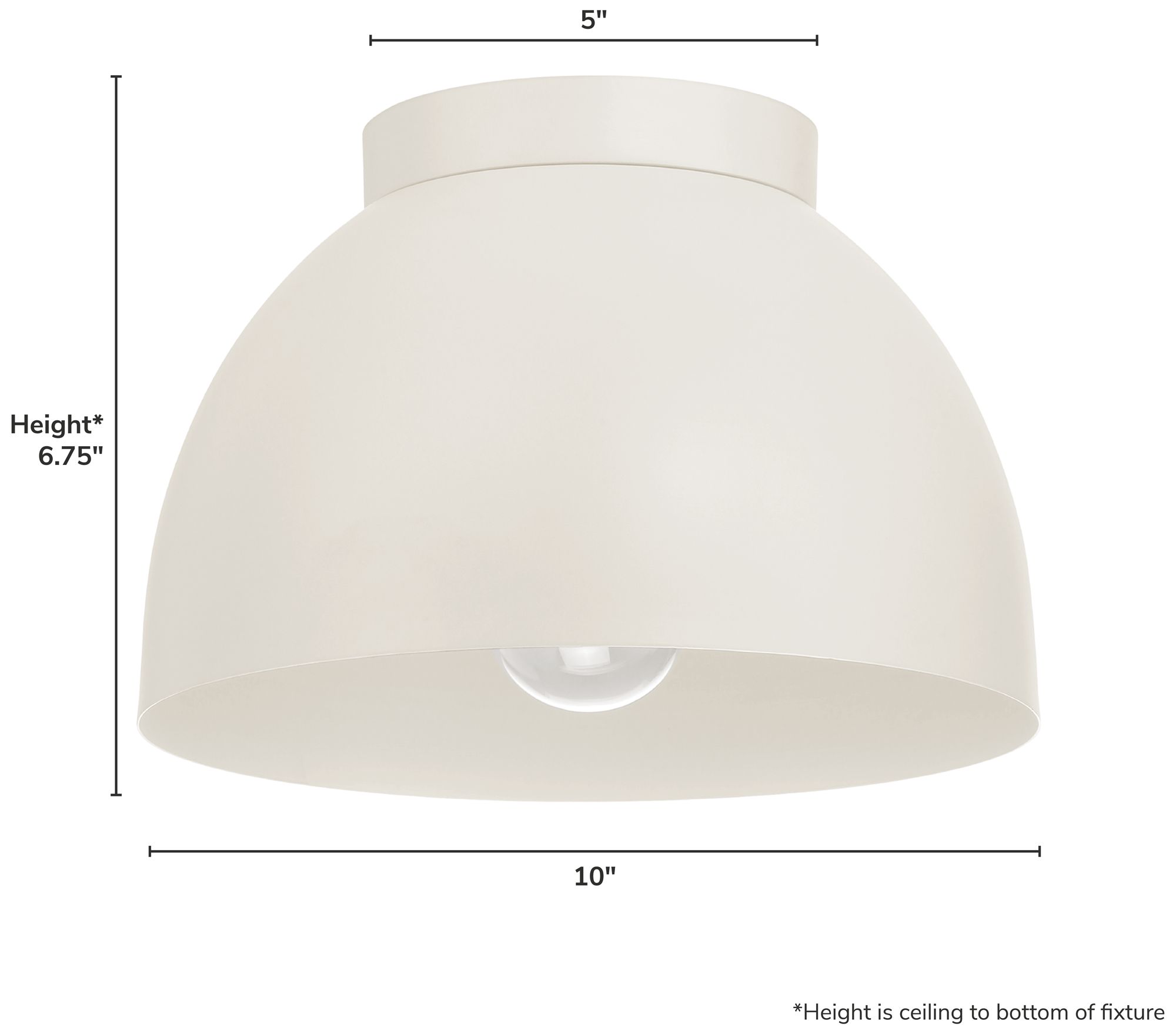 Image 6 Hunter Erling Sandstone 1 Light Medium Flush Mount Ceiling Light Fixture more views