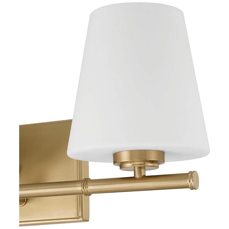 Image 7 Hunter Fauna Grove Alturas Gold with Cased White Glass 3 Light Vanity more views