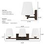 4_Hunter Fauna Grove Matte Bronze with Cased White Glass 3 Light Vanity more views
