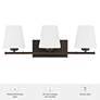 5_Hunter Fauna Grove Matte Bronze with Cased White Glass 3 Light Vanity more views