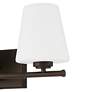 7_Hunter Fauna Grove Matte Bronze with Cased White Glass 3 Light Vanity more views
