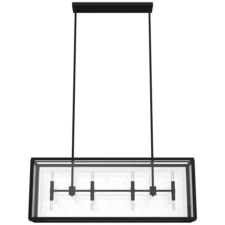 Image 1 Hunter Felippe Natural Iron with Seeded Glass 8 Light Chandelier