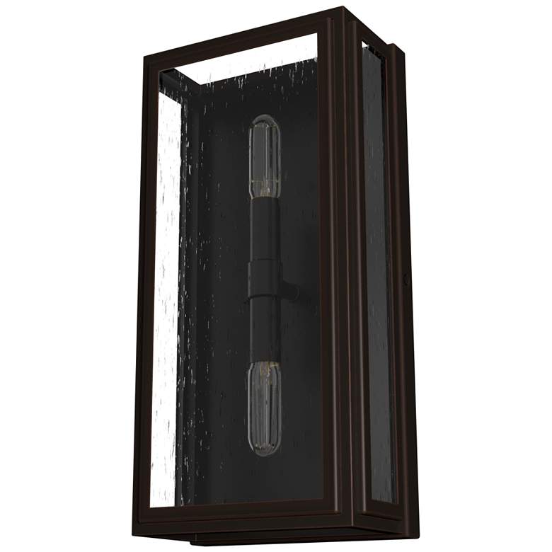 Image 1 Hunter Felippe Onyx Bengal with Seeded Glass 2 Light Sconce