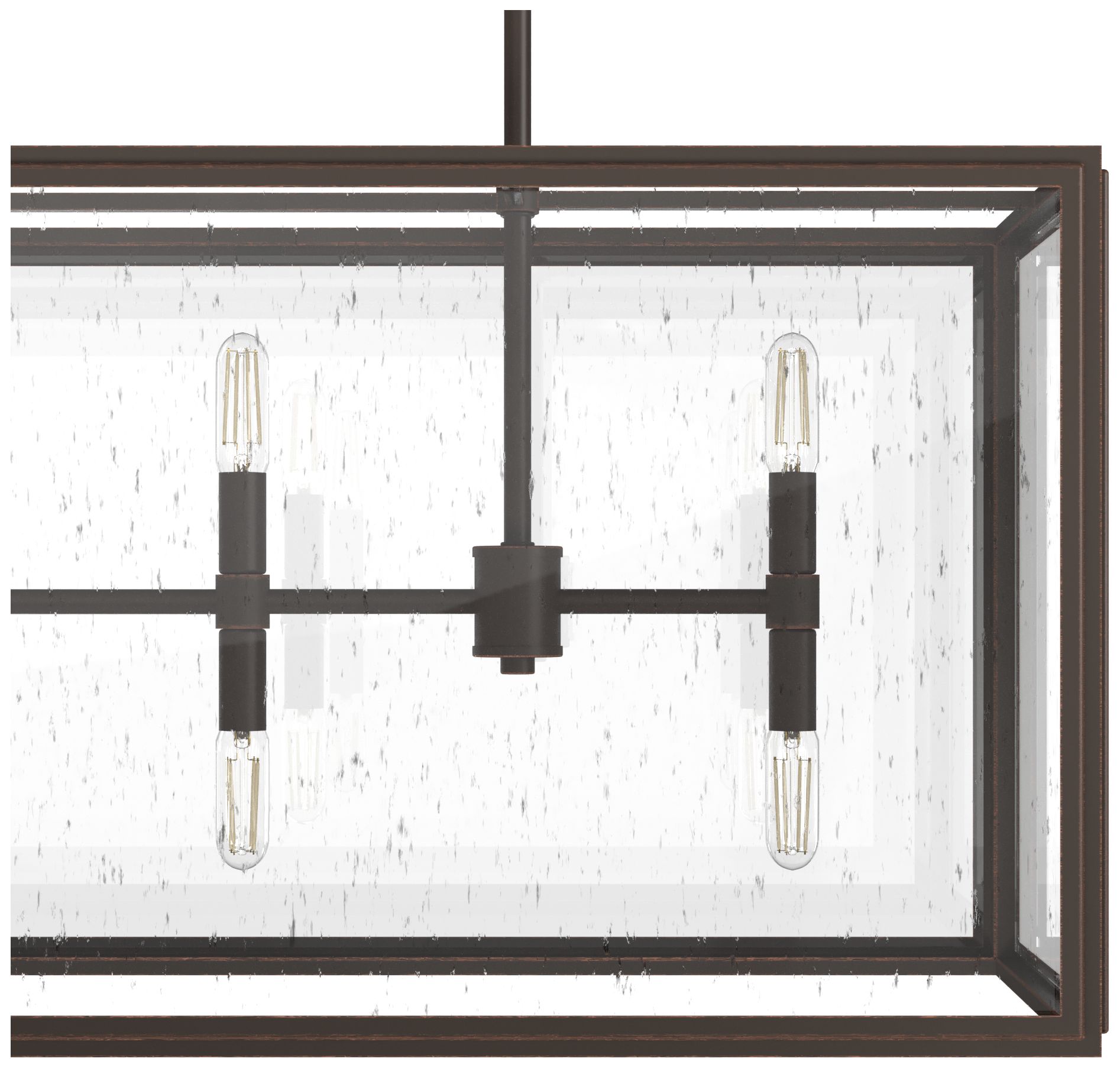 Image 2 Hunter Felippe Onyx Bengal with Seeded Glass 8 Light Chandelier more views