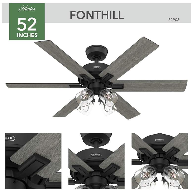 Image 6 Hunter Fonthill LED 52 in Matte Black Hunter Express ENERGY STAR Indoor Fan more views