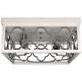 Hunter Gablecrest Distressed White and Painted Concrete 2 Light Flush Mount