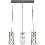 Hunter Gablecrest Distressed White and Painted Concrete 3 Light Cluster