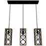 Hunter Gablecrest French Oak and Rustic Iron 3 Light Cluster