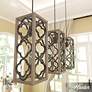 5_Hunter Gablecrest French Oak and Rustic Iron 3 Light Cluster more views