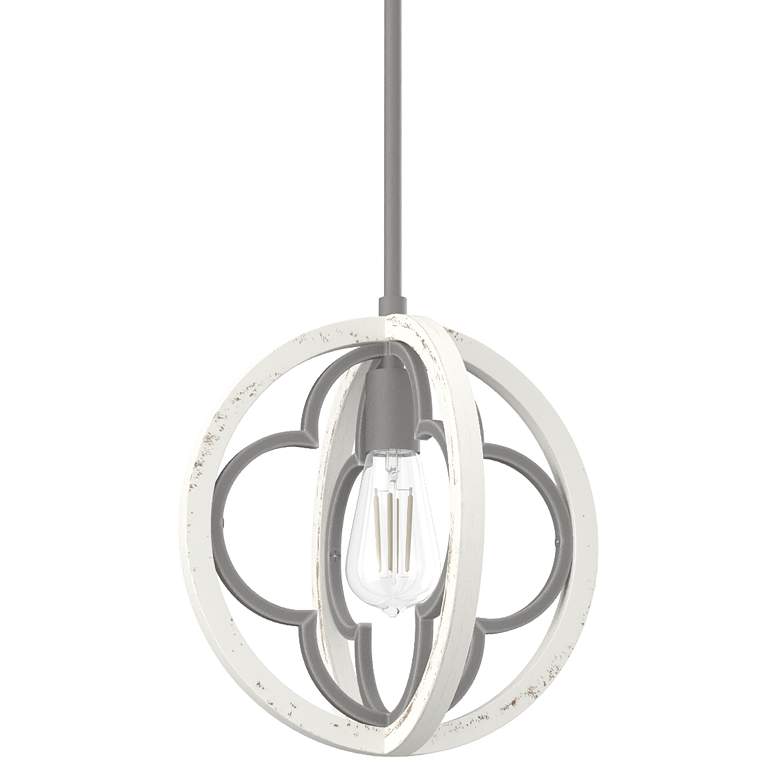 Image 1 Hunter Gablecrest Painted Concrete and Rustic White 1 Light Pendant
