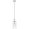 Hunter Gatz Brushed Nickel with Ribbed Glass 1 Light Pendant