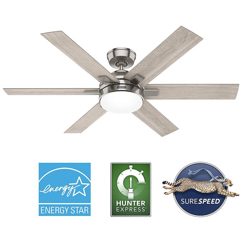 Image 3 Hunter Georgetown LED 52 in Brushed Nickel Hunter Express ENERGY STAR Fan more views