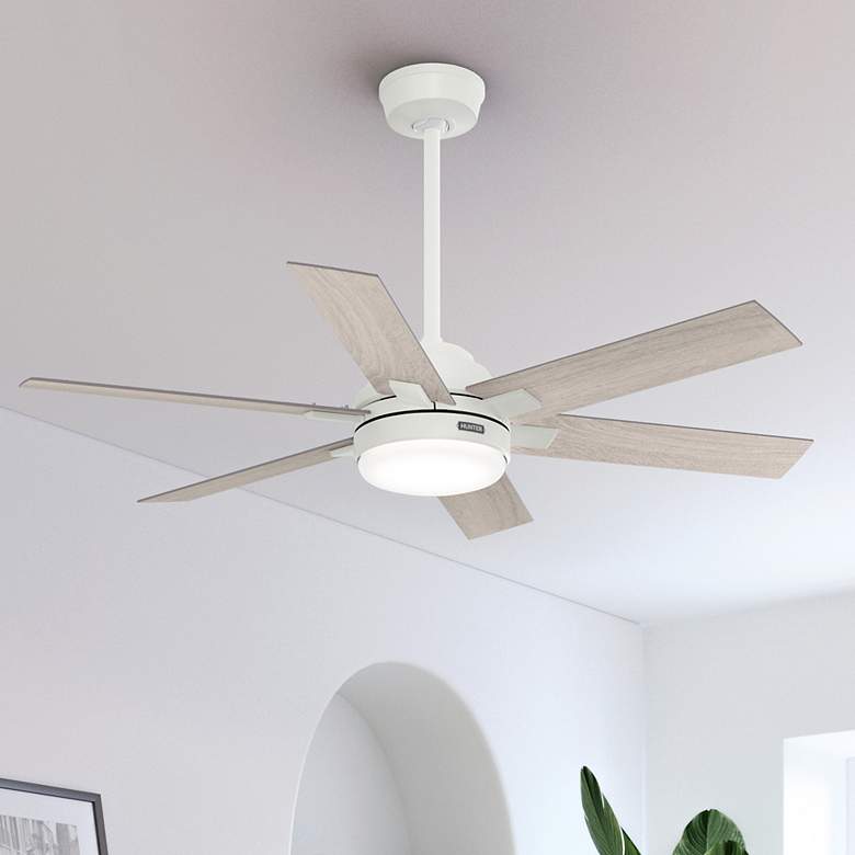 Image 1 Hunter Georgetown LED 52 in Fresh White Hunter Express ENERGY STAR Fan