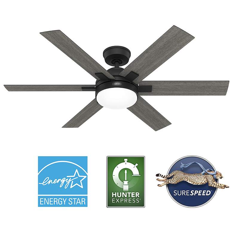 Image 3 Hunter Georgetown LED 52 in Matte Black Hunter Express ENERGY STAR Fan more views