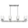 Hunter Hartland Brushed Nickel with Seeded Glass 8 Light Chandelier